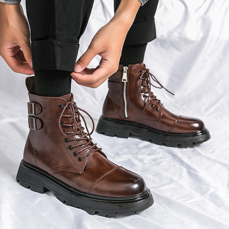 Men's Boots High Quality Paten - đánh giá và giá Street Fashion Men 2025